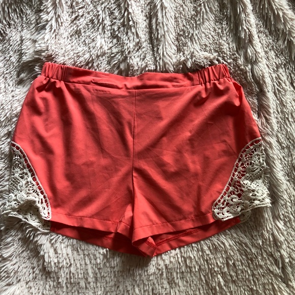 PacSun Pants - LA hearts pink crotchet detail shorts